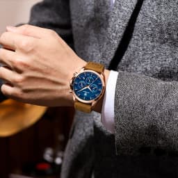 POEDAGAR Sports Luxury Men Quartz Watch Waterproof Chronograph Luminous Date Man Wristwatch Business Leather Men's Watches Clock