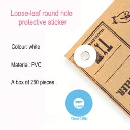 250-Piece Pvc Binder Stickers With Adhesive Hole Reinforcement, Label Round Stickers - Protect Your Loose-Leaf Books!