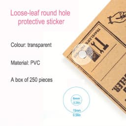 250-Piece Pvc Binder Stickers With Adhesive Hole Reinforcement, Label Round Stickers - Protect Your Loose-Leaf Books!