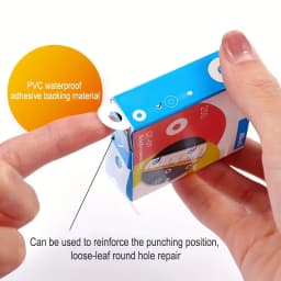 250-Piece Pvc Binder Stickers With Adhesive Hole Reinforcement, Label Round Stickers - Protect Your Loose-Leaf Books!