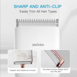 ENCHEN Boost Electric Hair Clipper Professional Cordless Fast Type-C Charging Ceramic Haircut Machine Hair Trimmer For Men Adult