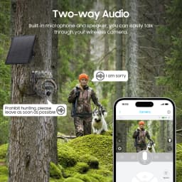 SHIWOJIA 12X ZOOM 4K 8MP Solar Camera Dual lens 4G 360° View Camouflage Color Outdoor Hunting Camera 7800mAh Battery Ubox app