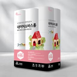 Goodmaner Nature & Bathroom 30m*30 Roll Natural Pulp 100% 3-Ply Toilet Paper