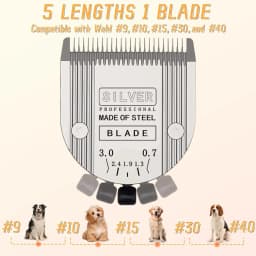 Adjustable 5-in-1 Professional Animal blade, compatible with WAHL Arco, Bravura, Chromado, Creativa, Figura,Motion Clippers