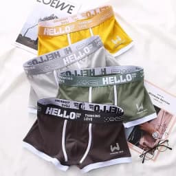 1/4 Pieces Men's Underwear Cotton Boxer Shorts Men's Underwear Boxer Pants Breathable U Convex Men's Underwear Sexy Plus Size