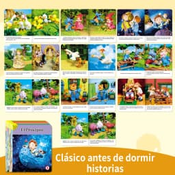 10 fairy tale books in Spanish, a set of Libros bedtime stories to read with colorful content for preschool learning