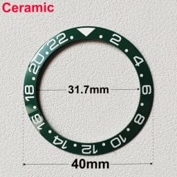 40mm * 31.7mm Ceramic Watch Tilt Bezel Insert Fit 42mm to 44mm Diving GMT Yacht Sea Dweller Watch Cases Watch Ring Accessories