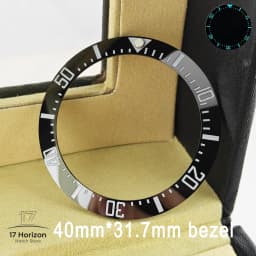 40mm * 31.7mm Ceramic Watch Tilt Bezel Insert Fit 42mm to 44mm Diving GMT Yacht Sea Dweller Watch Cases Watch Ring Accessories