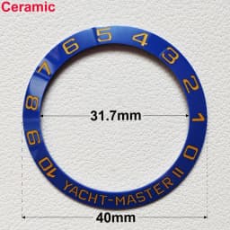 40mm * 31.7mm Ceramic Watch Tilt Bezel Insert Fit 42mm to 44mm Diving GMT Yacht Sea Dweller Watch Cases Watch Ring Accessories