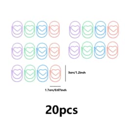 20pcs Colorful Loop Pins - Creative Stationery Bookmark Set, High Value for Money, Perfect for File Organization and Display