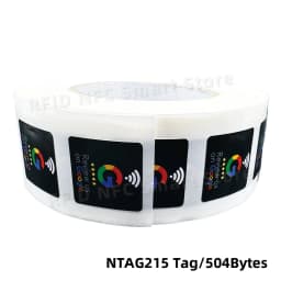 NFC Google Review Stickers 504Bytes RFID NFC215 Chip 13.56MHz Programmable Review us on Google Sticker 30mm Waterproof NFC Tags
