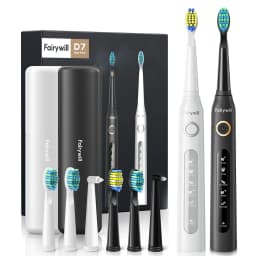 Fairywill Sonic Electric Toothbrush FW-D7 Set USB Charge Toothbrushes Case for Adult with Tooth Brush Heads 5 Mode Smart Time