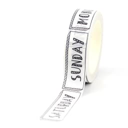 NEW 1PC 10M Decorative Black and White Japanese Washi Tape Set DIY Journaling Adhesive Moon Masking Tape Cute Stationery