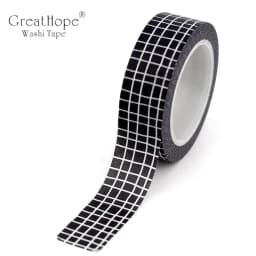 NEW 1PC 10M Decorative Black and White Japanese Washi Tape Set DIY Journaling Adhesive Moon Masking Tape Cute Stationery