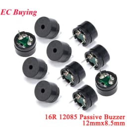 2-20pcs 12085 12x8.5mm Universal Passive Buzzer Electromagnetic Impedance 16 Ohms 16Ω 85db AC 2KHz 3V 5V 12V Resistance Speaker