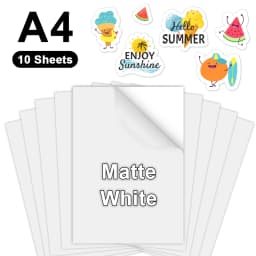 10 Sheets A4 Holographic Printable Vinyl Sticker Paper Waterproof Self-adhesive Rainbow Laser Inkjet Stickers For Inkjet Printer