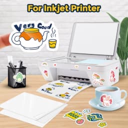 10 Sheets A4 Holographic Printable Vinyl Sticker Paper Waterproof Self-adhesive Rainbow Laser Inkjet Stickers For Inkjet Printer