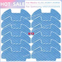 Fit For Midea i5 i5C VCR10W VCR07 VCR08 MR09, Samsung VR05R5050WK, Eureka NER450 Parts Main Roller Side Brush Filter Mop Cloth