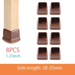Chair Leg Caps Rubber Feet Protector Stool Table Furniture Leg Cover Non Slip Felt Bottom Pads Round Square Floor Protectors