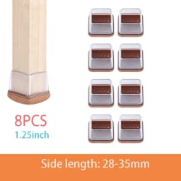 Chair Leg Caps Rubber Feet Protector Stool Table Furniture Leg Cover Non Slip Felt Bottom Pads Round Square Floor Protectors