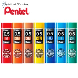 1 Tubes/Lot (40pcs/Tube) Pentel 0.5mm Mechanical Pencil Refills B,2B,3B,4B,H,2H,HB Pencil Leads for School & Office Stationery