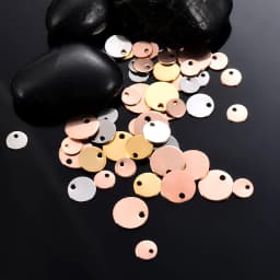 50Pcs/Lot Stainless Steel 6mm 8mm 10mm 12mm Blank Tags DIY For Jewelry Making Round Charms Pendant Wholesale