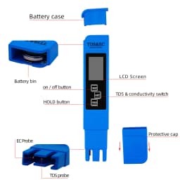 Digital PH/EC/TDS Meter Optional 0.01 PH Tester EC TDS Meter Water Acidity Test Tool Hydroponic Pool for Aquarium Swimming Pool