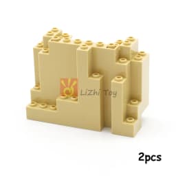2-10pcs MOC Bricks 6082 Rock Panel 4x10x6 Rectangular DIY Building Blocks Kid Toys Compatible with All Brands City Street View