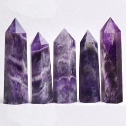 Natural Stone and Crystals Point Wand Witchcraft Rose Quartz Amethyst Home Decor Mineral Reiki Healing Stones Crafts Room Decor