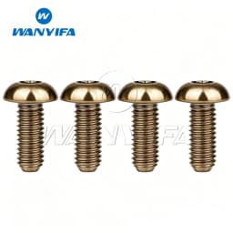 Wanyifa Titanium Bolts M5x8 M5x10 M5x12 M5x15mm Round Head Inner Hexagon Screw for Bicycle Bottle Cage