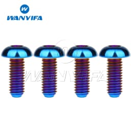 Wanyifa Titanium Bolts M5x8 M5x10 M5x12 M5x15mm Round Head Inner Hexagon Screw for Bicycle Bottle Cage