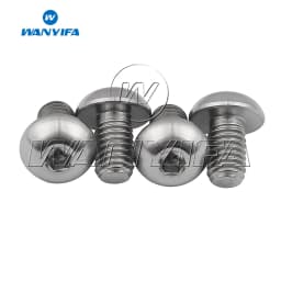 Wanyifa Titanium Bolts M5x8 M5x10 M5x12 M5x15mm Round Head Inner Hexagon Screw for Bicycle Bottle Cage