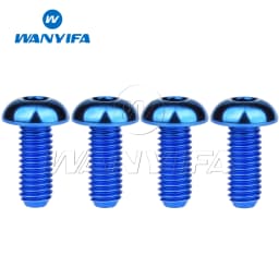 Wanyifa Titanium Bolts M5x8 M5x10 M5x12 M5x15mm Round Head Inner Hexagon Screw for Bicycle Bottle Cage