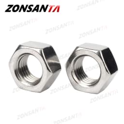 ZONSANTA Metric 304 Stainless Steel Hex Hexagon Nut DIN934 M1 M1.2 M1.4 M1.6 M2 M2.5 M3 M4 M5 M6 M8 M10 M12 M16 M20 Screw Nuts