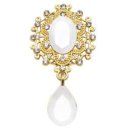 Charm Flower Brooch 10pc 25*45MM Crystal Gold Flat Back 2019 Wedding Wine Glass Ornament Decoraation Crafts Scrapbooking