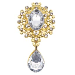 Charm Flower Brooch 10pc 25*45MM Crystal Gold Flat Back 2019 Wedding Wine Glass Ornament Decoraation Crafts Scrapbooking