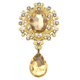 Charm Flower Brooch 10pc 25*45MM Crystal Gold Flat Back 2019 Wedding Wine Glass Ornament Decoraation Crafts Scrapbooking