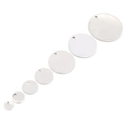 6 -25mm 30pcs Round Charms 316 Stainless Steel Gold Plated Round One Hole Charm DIY Necklace Pendant Jewelry Finding