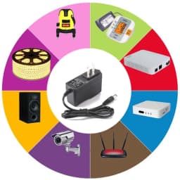 American 5V6V7V7.5V9V12V 0.6A 1A 1.5A 2A US AC Power Switch Adapter Monitor Led Strip DC Power Adaptor Charger 5.5*2.1mm 2.5mm
