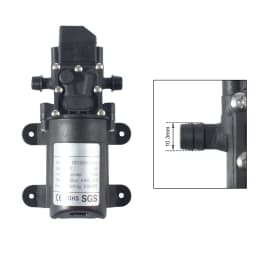 DC 12V 130PSI 6L/Min Water High Pressure Diaphragm Self Priming Pump 70W 72W with EU plug power supply 6A pipe 1/2