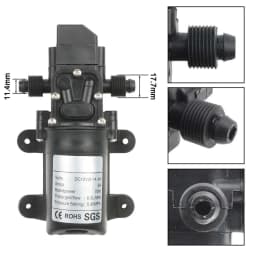 DC 12V 130PSI 6L/Min Water High Pressure Diaphragm Self Priming Pump 70W 72W with EU plug power supply 6A pipe 1/2