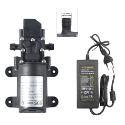 DC 12V 130PSI 6L/Min Water High Pressure Diaphragm Self Priming Pump 70W 72W with EU plug power supply 6A pipe 1/2