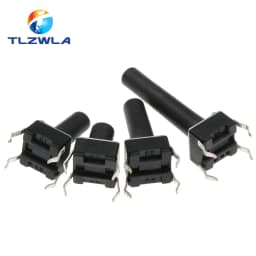 20PCS 6x6 Push Button Switch DIP 6X6X4.3 Light Touch Switch 6*6*4.3/5/6/7/8/9/10/11/12/13MM The Power Switch 4Pins