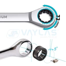 10mm Combination Wrench Fixed Head Ratcheting 72T and Open End High Torque Mirror Polish Spanner Repair Hand Tool
