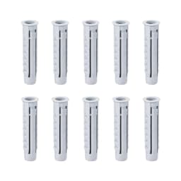 uxcell 50pcs 8mmX40mm Plastic Expansion Pipe Column Concrete Anchor Wall Plug Gray for Home Garden DIY Application