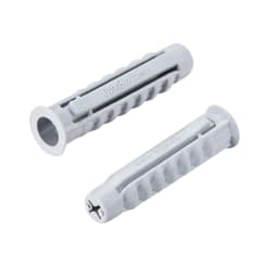 uxcell 50pcs 8mmX40mm Plastic Expansion Pipe Column Concrete Anchor Wall Plug Gray for Home Garden DIY Application