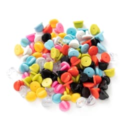 50pcs Rubber Brooch Bukle Button Clasp Pin Backs Clutch Care Cap Nail Tie Back Stoppers Squeeze Badge Holder Jewelry Accessories