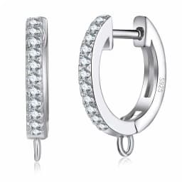 Korean Style Various Models Crystal Earring Findings Genuine 925 Sterling Silver Earring Findings Jewelry Accessories For DIY