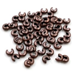 100pcs/lot Copper Round Covers Crimp End Beads 3 4 5mm Stopper Spacer Beads For DIY Jewelry Making Findings Supplies