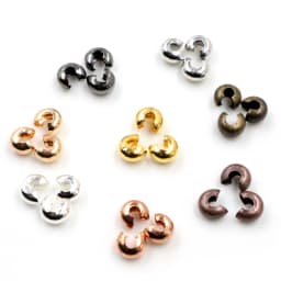 100pcs/lot Copper Round Covers Crimp End Beads 3 4 5mm Stopper Spacer Beads For DIY Jewelry Making Findings Supplies